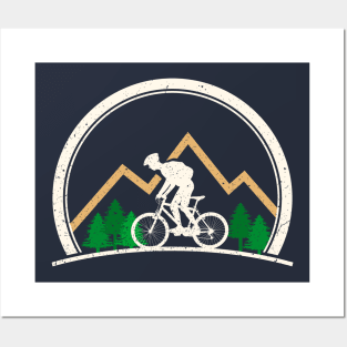 Mountain Bike Retro Style Extreme Hiking Lovers Gift Posters and Art